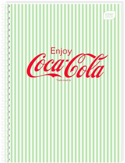 Kołozeszyt (kołonotatnik) A6 COCA COLA SOFT TOUCH 80k. 70g krata Interdruk