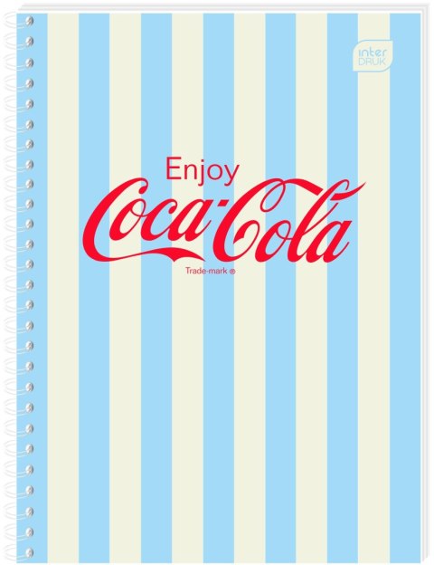 Kołozeszyt (kołonotatnik) A6 COCA COLA SOFT TOUCH 80k. 70g krata Interdruk