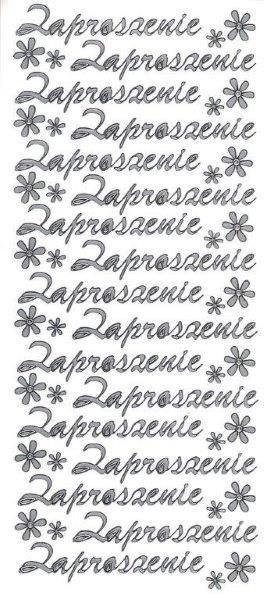 Naklejka (nalepka) Zaproszenie srebrne Farro (010)