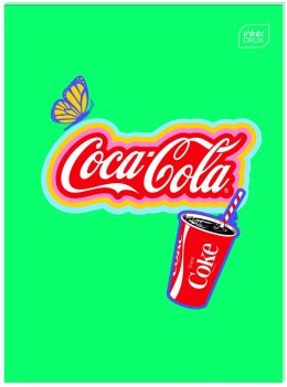 Zeszyt tematyczny A6 COCA COLA MAT+UV 32k. krata Interdruk (do słówek)