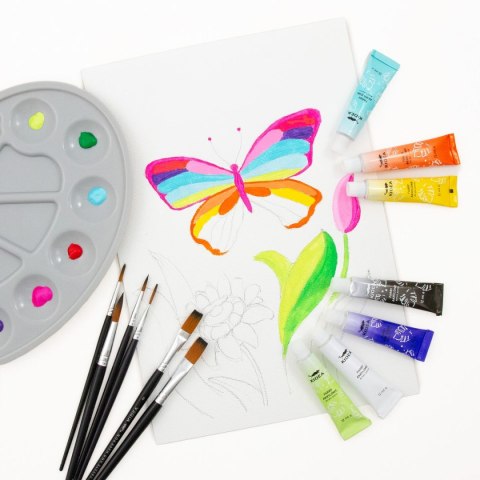 Farby akrylowe 12ml 12 kolor. Kidea (FAA12KA)