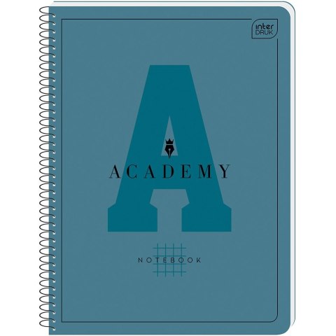 Kołozeszyt (kołonotatnik) A4+ ACADEMY Hybry 80k. 90g krata Interdruk