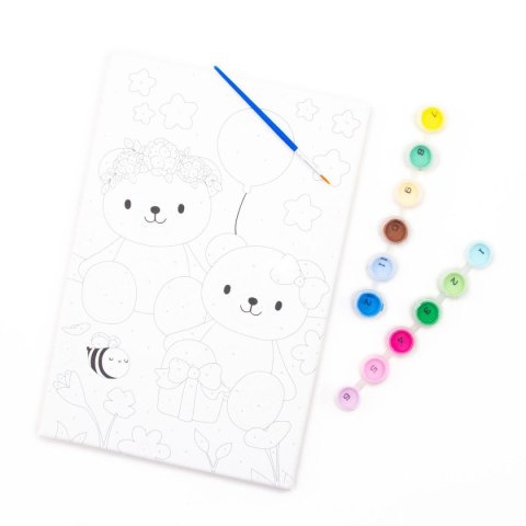 Zestaw kreatywny dla dzieci malowanie po numerach Kidea (OMNMIKA)