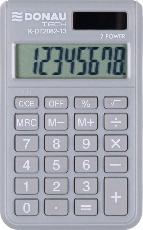 Kalkulator kieszonkowy jasnoszary Donau Tech (K-DT2082-13)