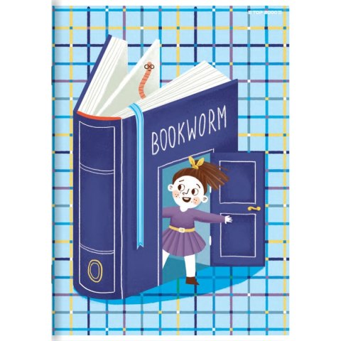 Zeszyt A5 BOOKWORM/RETRO 32k. 70g krata Top 2000 (400169402)