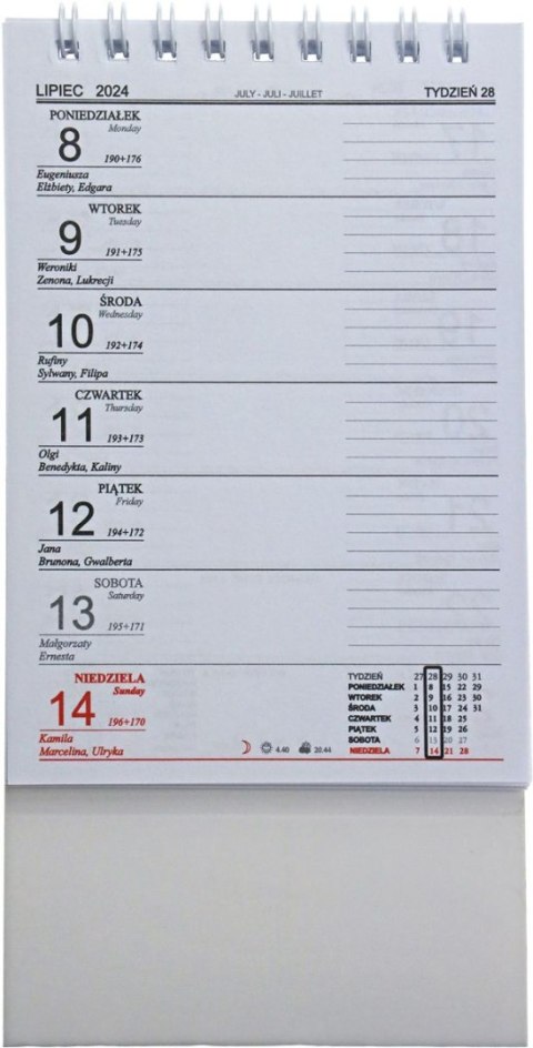 Kalendarz biurkowy biurkowe 90mm x 130mm Darrieus
