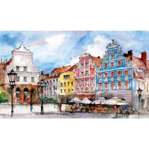 Kalendarz ścienny Akwarele Z Polski notatnikowy 110mm x 470mm Lucrum (WN04)