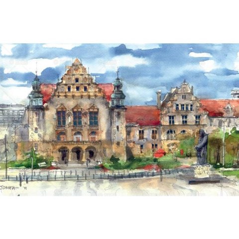 Kalendarz ścienny Akwarele Z Polski notatnikowy 110mm x 470mm Lucrum (WN04)