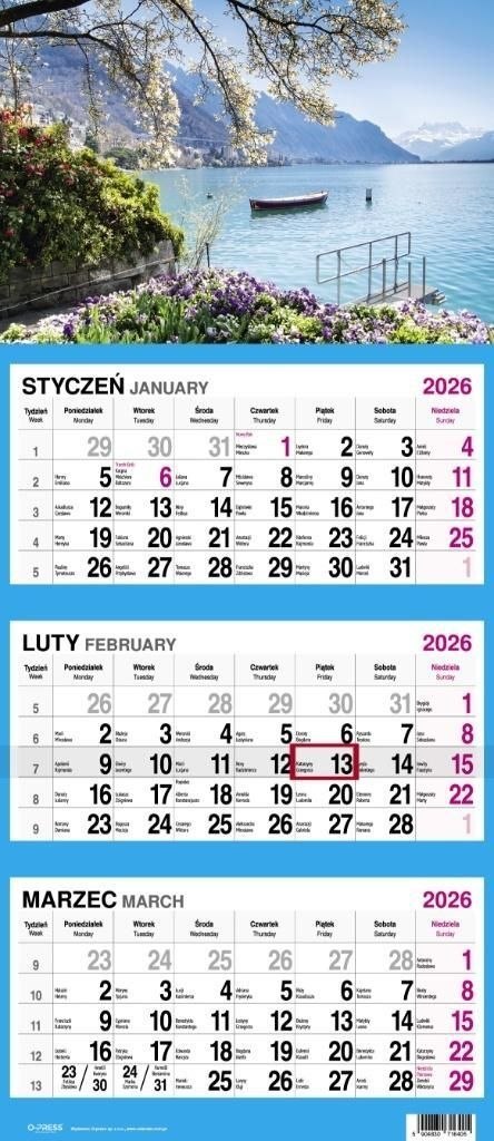 Kalendarz ścienny WIDOK 310mm x 790mm Press