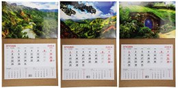 Kalendarz ścienny jednodzielny 320mm x 470mm Darrieus