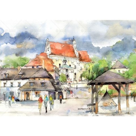 Kalendarz ścienny miasta w awkareli rodzinny 2026 280mm x 400mm Lucrum (WL05)