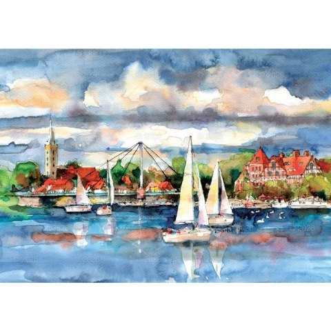 Kalendarz ścienny miasta w awkareli rodzinny 2026 280mm x 400mm Lucrum (WL05)