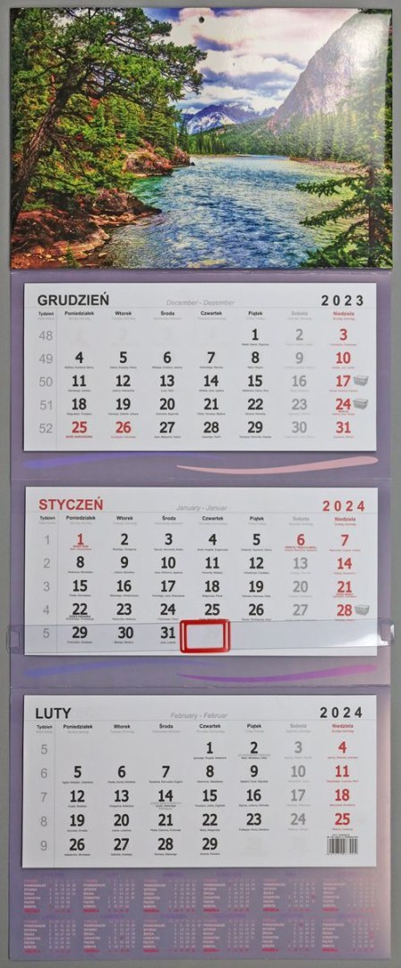 Kalendarz ścienny ścienne Darrieus