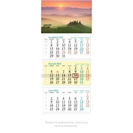 Kalendarz ścienny trójdzielny 320mm x 860mm Lucrum (KT12)