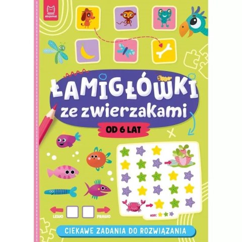 Książka dla dzieci ŁAMIGŁÓWKI ZE ZWIERZAKAMI. CIEKAWE ZADANIA DO ROZWIĄZANIA
