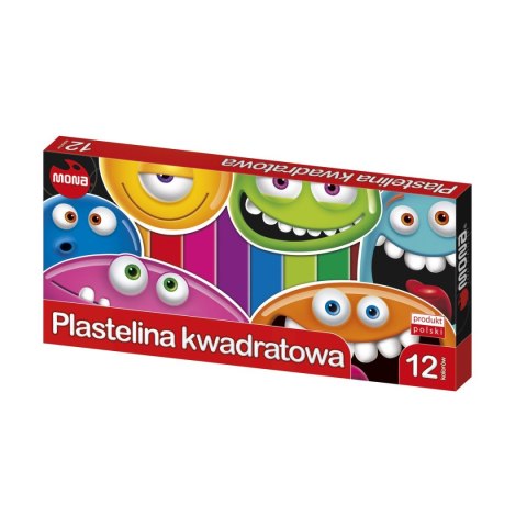 Plastelina 12 kol. mix Mona