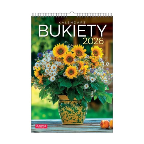 Kalendarz ścienny 16 stron wieloplanszowy A3 Press (Bukiety)