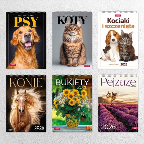 Kalendarz ścienny 16 stron wieloplanszowy A3 Press (Bukiety)