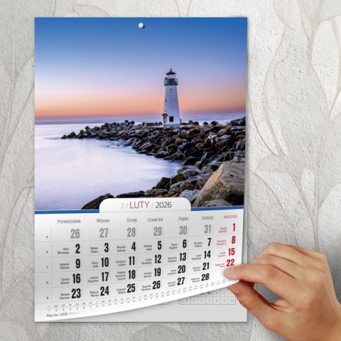 Kalendarz ścienny A4 PEJZAŻE A4 Press (5904830713459)