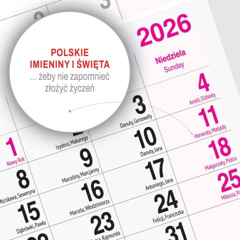 Kalendarz ścienny KAWA 310mm x 790mm Press