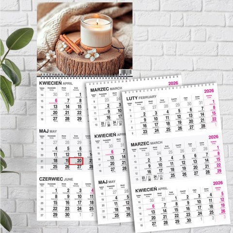 Kalendarz ścienny KAWA 310mm x 790mm Press