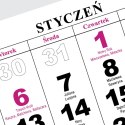 Kalendarz ścienny na lodówkę z magnesem 137mm x 210mm Press (MILUSIŃSCY)