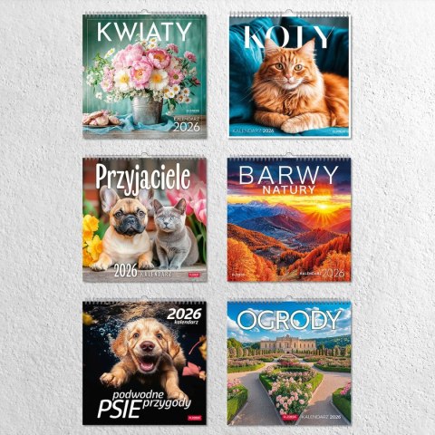 Kalendarz ścienny ogrody 33x33 330mm x 330mm Press