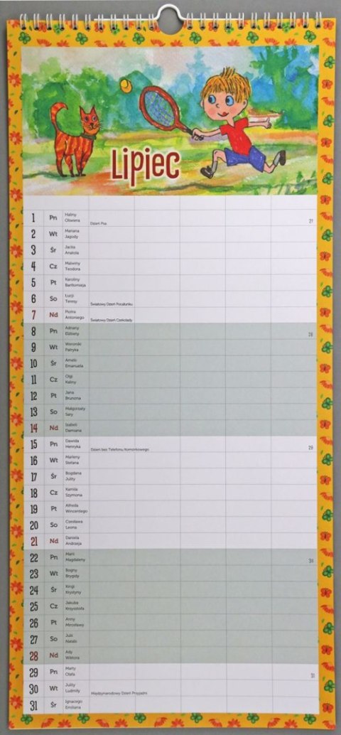 Kalendarz ścienny terminarz ścienny 200mm x 285mm Michalczyk i Prokop (TS-10-10)