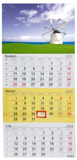 Kalendarz ścienny trójdzielny 288mm x 622mm Michalczyk i Prokop (T-106T-02)