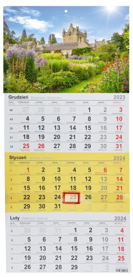 Kalendarz ścienny trójdzielny 288mm x 622mm Michalczyk i Prokop (T-106T-04)