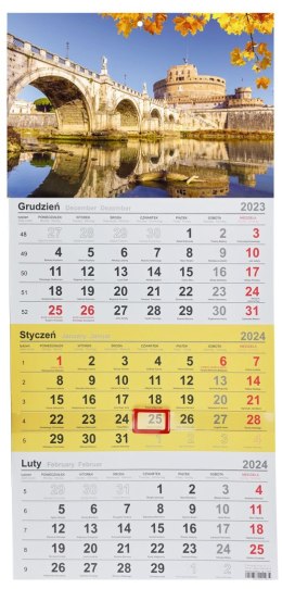 Kalendarz ścienny trójdzielny 288mm x 622mm Michalczyk i Prokop (T-106T-08)