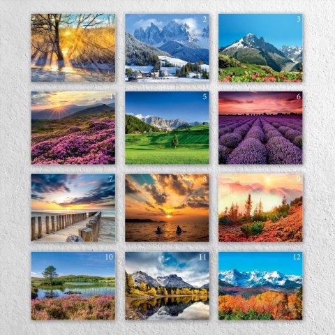 Kalendarz ścienny 16 stron wieloplanszowy A3 Press (PEJZAŻE)