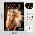 Kalendarz ścienny 16 stron wieloplanszowy A3 Press (konie)