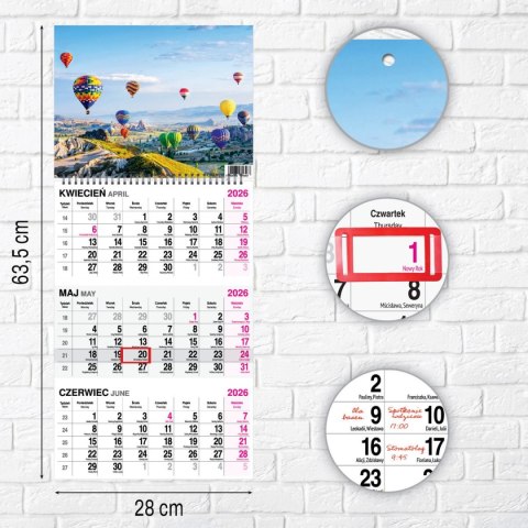 Kalendarz ścienny BUKIET 310mm x 790mm Press