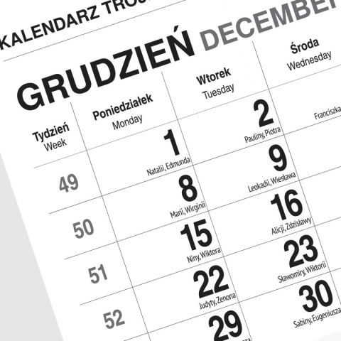 Kalendarz ścienny BUKIET 310mm x 790mm Press