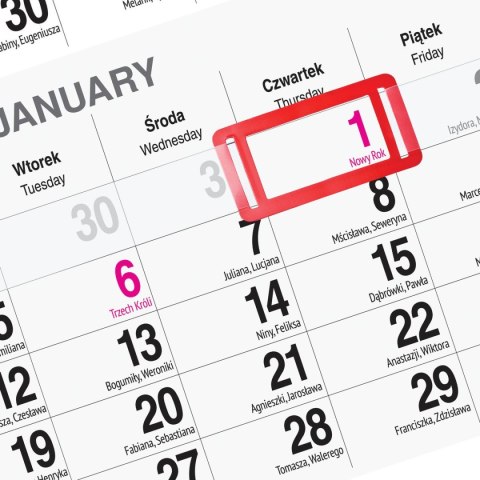 Kalendarz ścienny BUKIET 310mm x 790mm Press