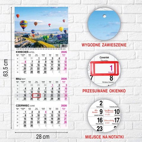 Kalendarz ścienny BUKIET 310mm x 790mm Press