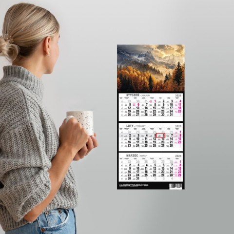 Kalendarz ścienny GÓRY A5 250mm x 450mm Press