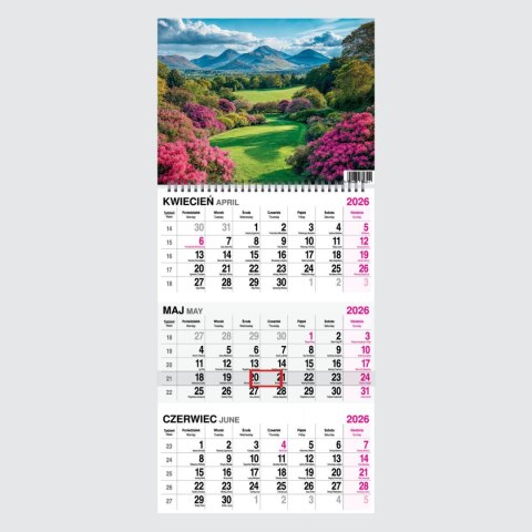 Kalendarz ścienny OGRÓD A3 Press