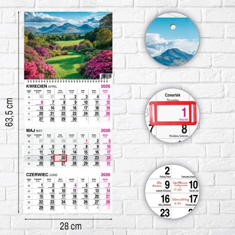 Kalendarz ścienny OGRÓD A3 Press