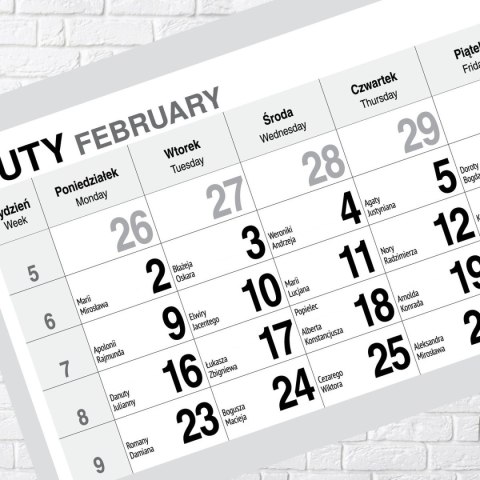 Kalendarz ścienny PREMIUM trójdzielny A4 Press (DROGA)