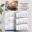Kalendarz ścienny PREMIUM trójdzielny A4 Press (KAWA)