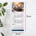 Kalendarz ścienny PREMIUM trójdzielny A4 Press (KAWA)