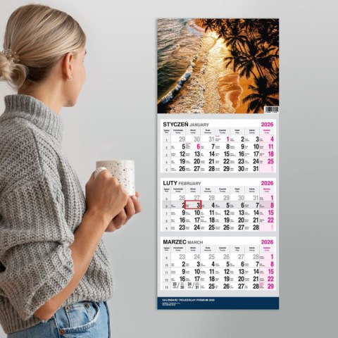 Kalendarz ścienny PREMIUM trójdzielny A4 Press (ŁÓDŹ)