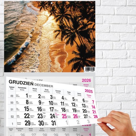 Kalendarz ścienny PREMIUM trójdzielny A4 Press (ŁÓDŹ)