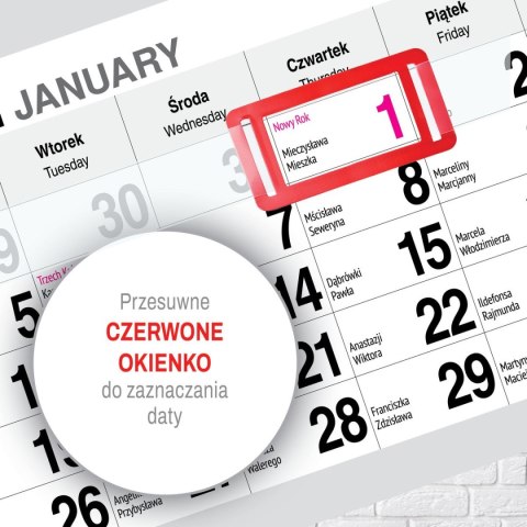 Kalendarz ścienny PREMIUM trójdzielny A4 Press (OGRÓD)