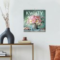 Kalendarz ścienny WIELOPLANSZOWY KWADRAT KWIATY 330mm x 330mm Press (16K)