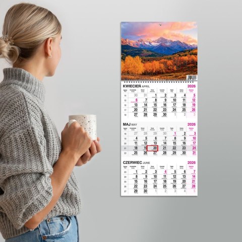 Kalendarz ścienny GÓRY 310mm x 790mm Press