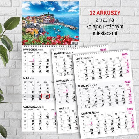 Kalendarz ścienny WIDOK 310mm x 790mm Press