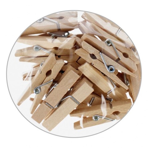 Klamry naturalna 24 szt Craft with Fun (521623)